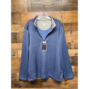 Callaway Golf Mens Blue 1/4 Zip Pullover Fleece Sweatshirt XL